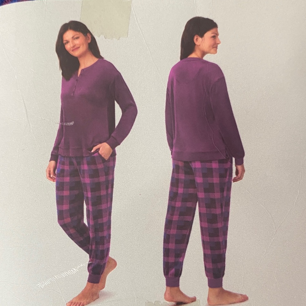 NAUTICA WOMEN'S 2 PIECE FLEECE PAJAMAS SLEEPWEAR SET - Picture 1 of 4